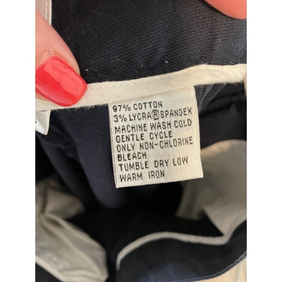 Talbots Black Stretch Chino Flat Front Petite Pants Sz 6P - Picture 5 of 12